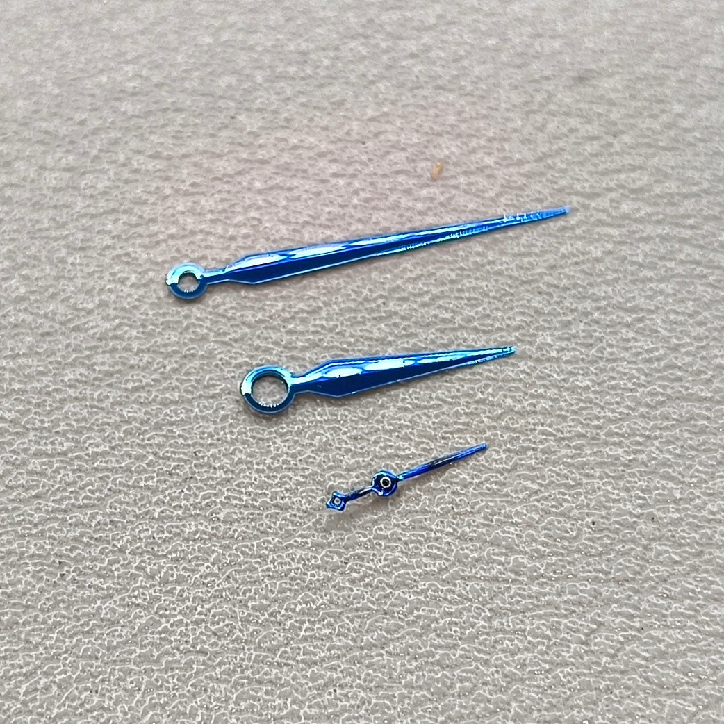 10×16×4.5mm Polished BLUE Watch Hand Set for Shanghai JHB03 Movement
