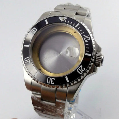 43mm Sapphire Glass Sub Watch Case Fit ETA 2824 2836 Miyota 8215 NH35 NH36