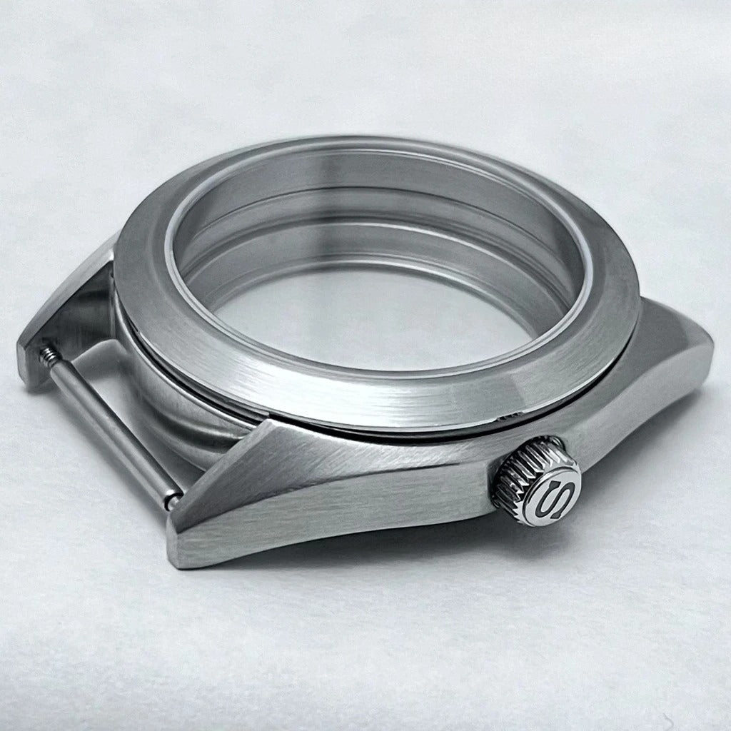 38mm Brushed Watch Case S Crown Suitable Fit NH35 NH36 Modified