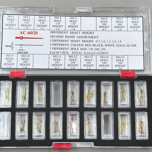 225 PIECES Different Shaft Height Second Hand Assortment Kit