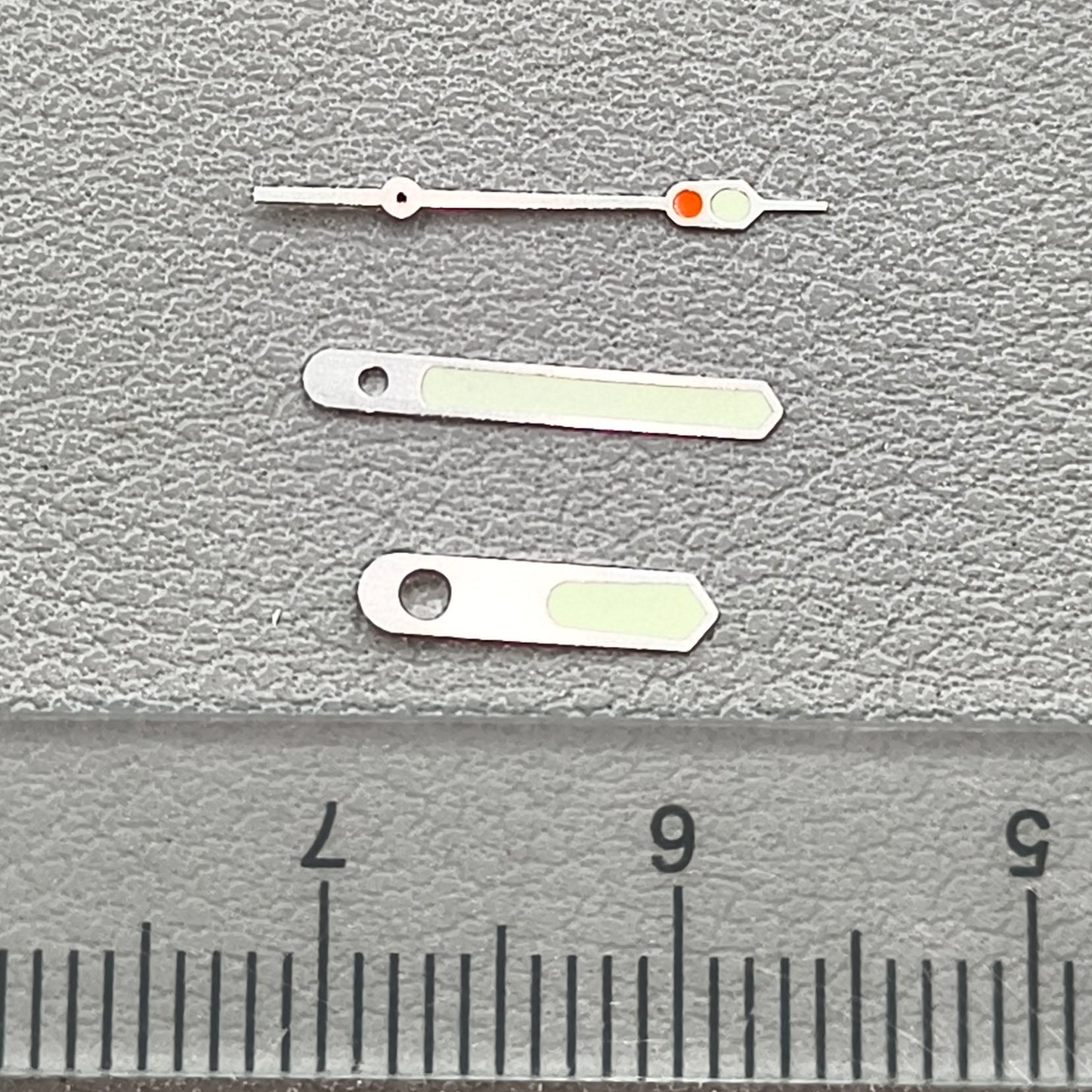 Silver Trim with C3 Green Lume Watch Hands Fit for NH35/NH36 Movement