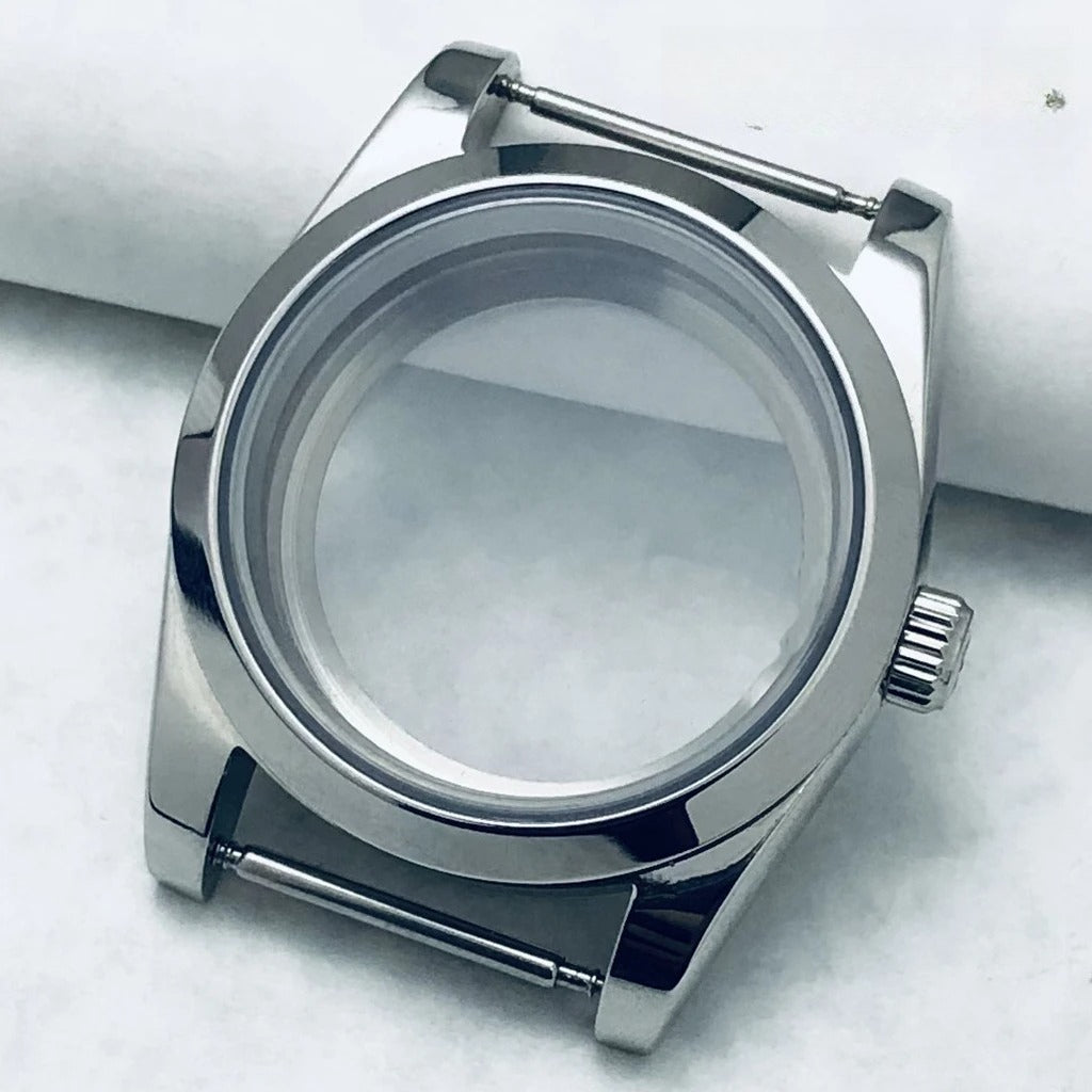 36/40mm S Crown Steel Sapphire Watch Case For NH34 NH35 NH36 ETA 2824 PT5000