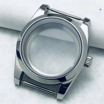 36/40mm S Crown Steel Sapphire Watch Case For NH34 NH35 NH36 ETA 2824 PT5000