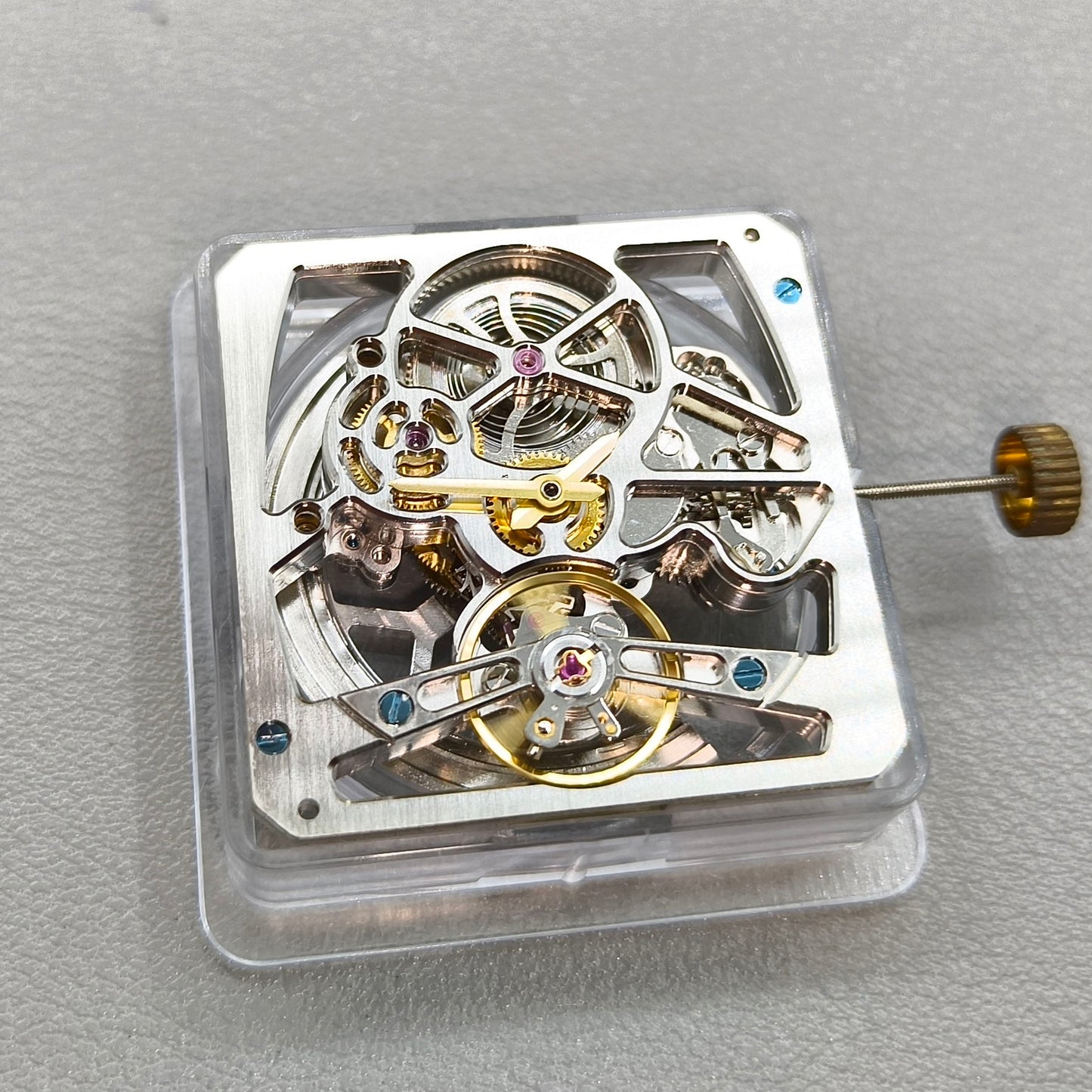 Hollow 2801-A Black Mechanical Movement 3 Hands 25 Jewels