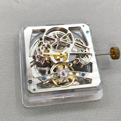 Hollow 2801-A Black Mechanical Movement 3 Hands 25 Jewels