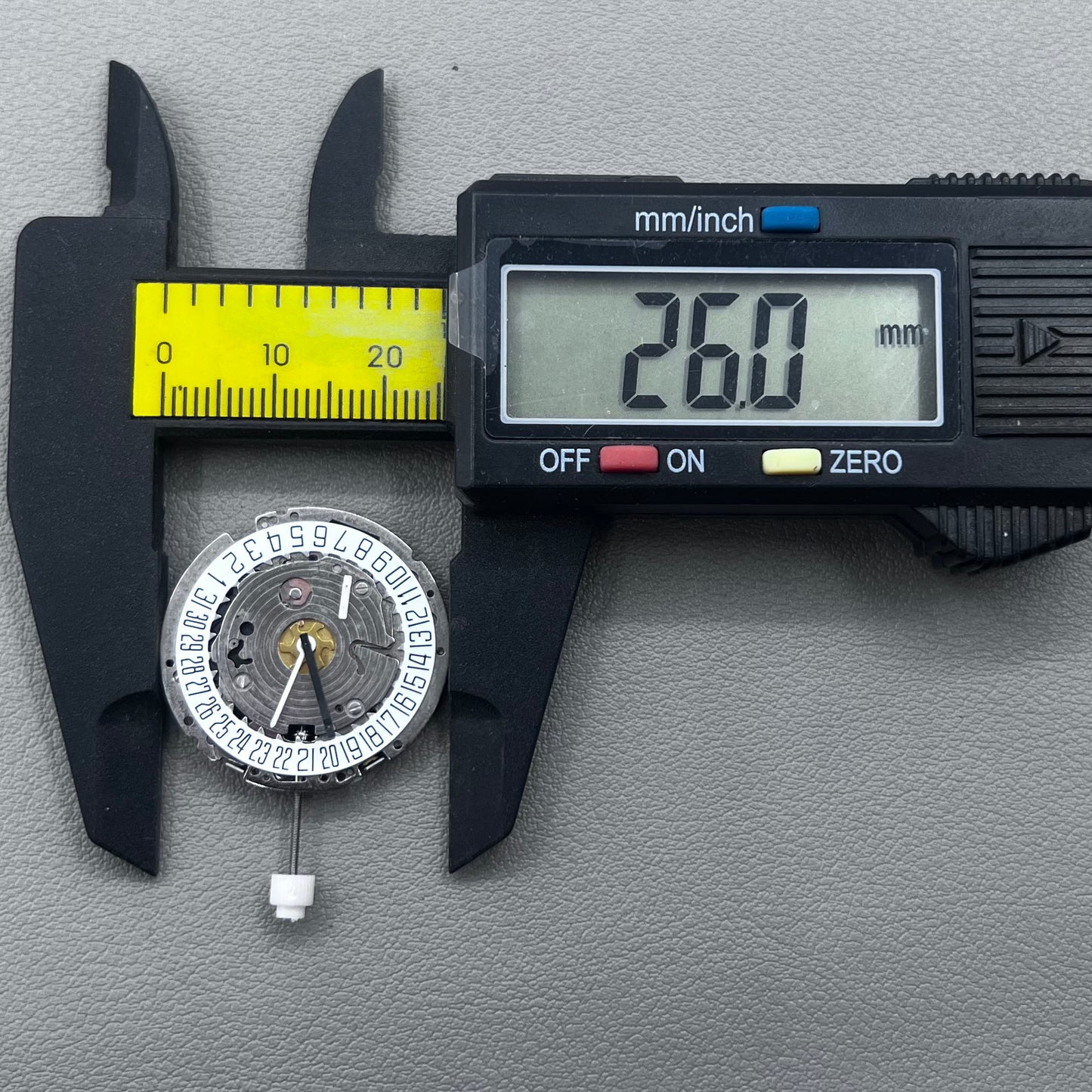 ISA 8171A Quartz Movement 4 Hands Date@6 Silver Plated