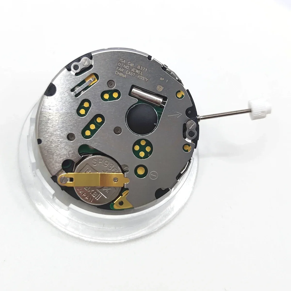 ISA 8371C watch movement with 6 hands and date calendar, replacement for 8371D models