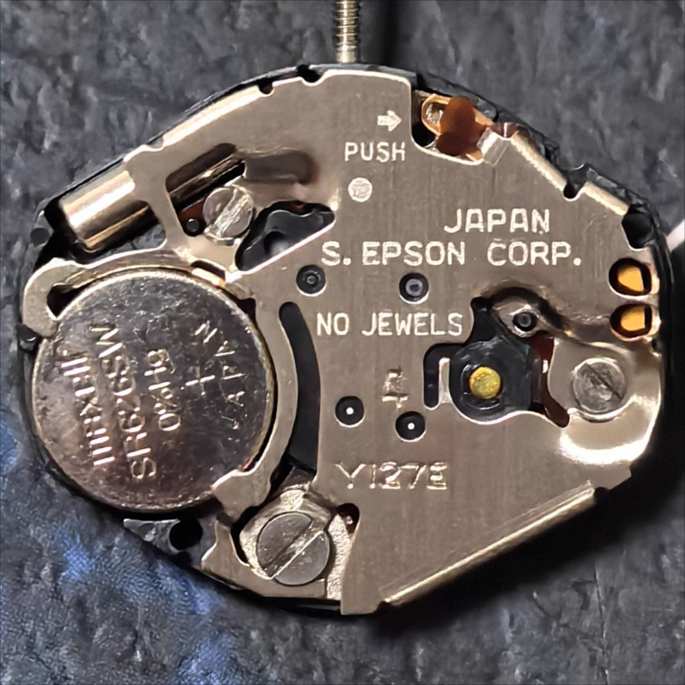 Epson Y127E quartz watch part for 3 hands, precision movement from Japan for accessories.