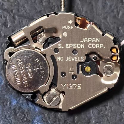 Epson Y127E quartz watch part for 3 hands, precision movement from Japan for accessories.