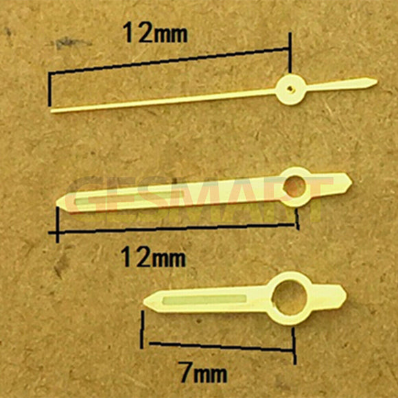 12mm Golden Green Luminous Watch Hands for Miyota 8205 Quartz Movement