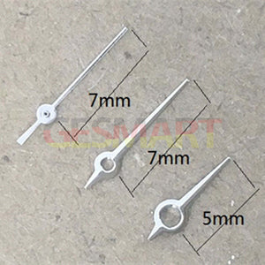 7mm Polished Silver No Lume Watch Hands for Epson TMI VJ12 Quartz Movement