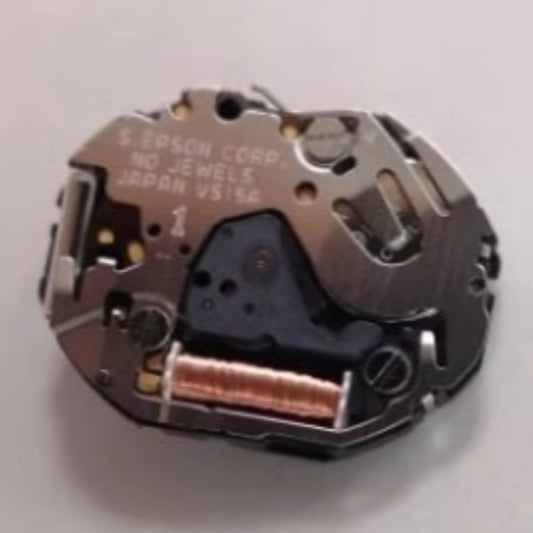 Japan Made VS15 Quartz watch movement by Citizen Eco-Drive, solar-powered with 2-hand display, replaces V110A.