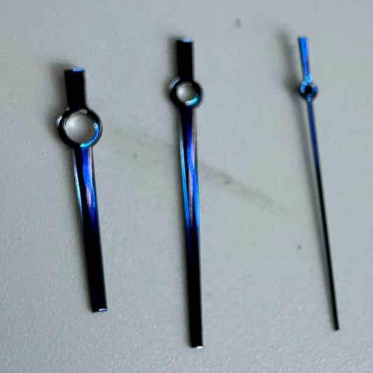 Dayjust High Canon Blue watch hands for Miyota 8285 movement, precision replacement accessory.