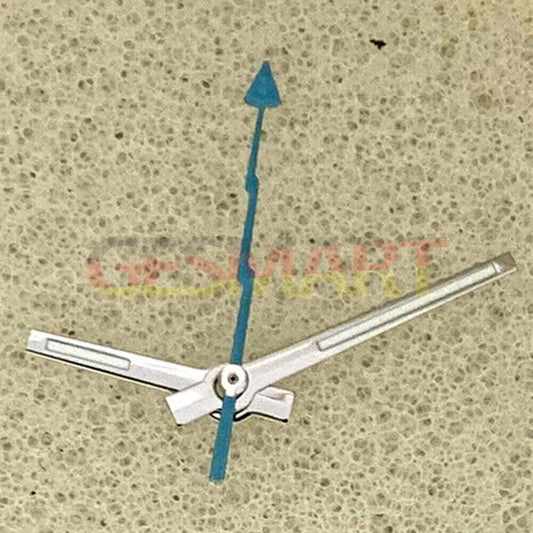 Green lume silver trim watch hands for Miyota 8215/821A and Mingzhu 2813/3804 movements, precision fit.