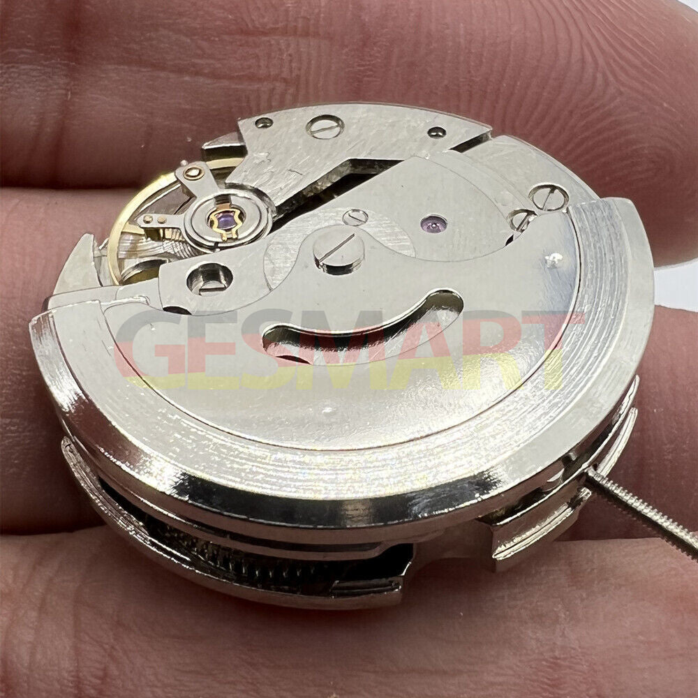Dandong 7120 automatic watch showcasing mechanical movement and single date window at 3 o'clock, elegant design.