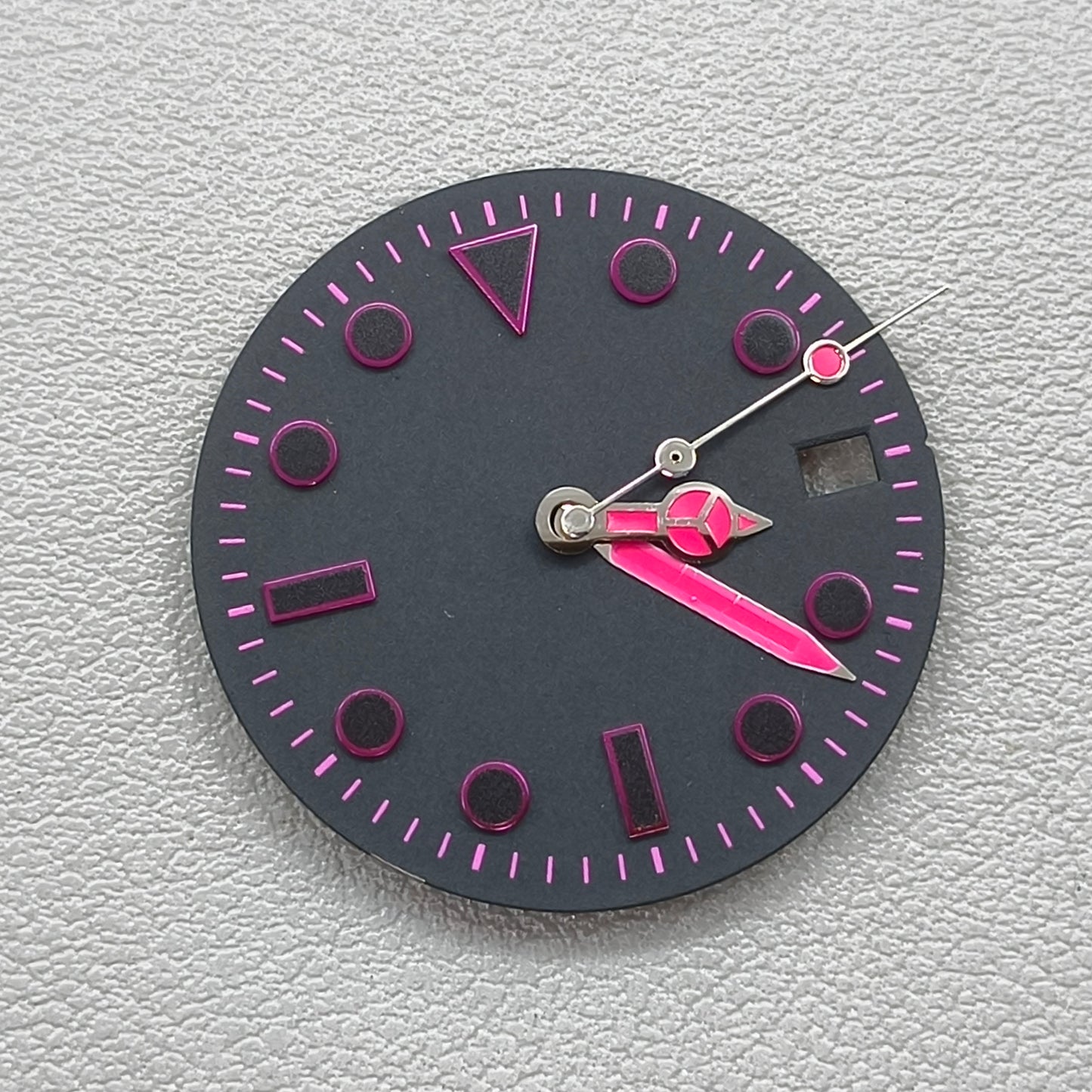 28.5mm Watch Dial + Silver Pink Watch Hands for NH34 NH35 4R35 Movement