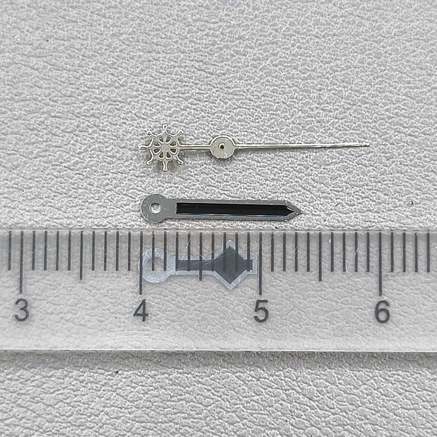 NO Lume Silver Trim Black Watch Hands for Movement NH36 NH35 7S26 Movement