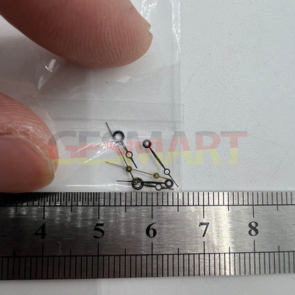 Black watch hands set by NO.1300 with precise fit for Miyota 2035 movement, 13mm/11mm/8mm lengths.