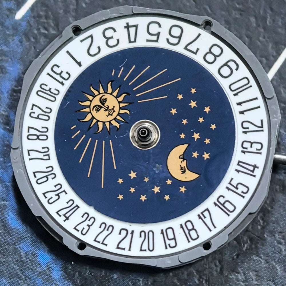 Japan Made Miyota 6M95 Quartz Movement Date At 6 Moonphase Watch Part