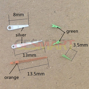 Green Small Second Hand 13mm Watch Hands for Miyota OS10 OS20 OS22 OS60 OS80