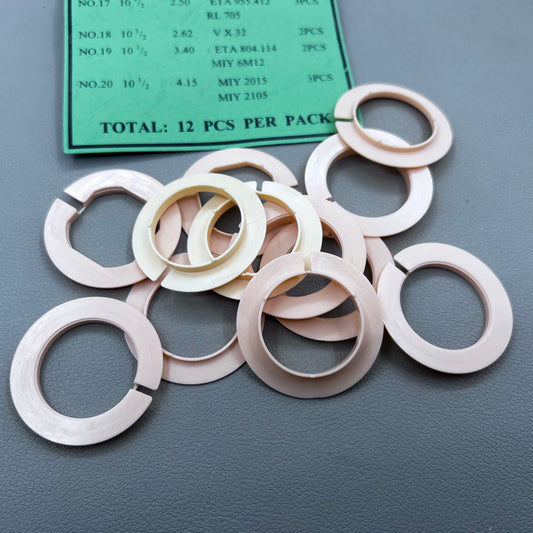 #AC-676-10.5 12 PIECES 5 Ligne Sizes Movement Casing Ring Holder Case Spacer