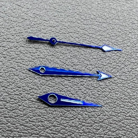 Modified blue lume watch hands set for ETA2836 2824 2892A2 movements.