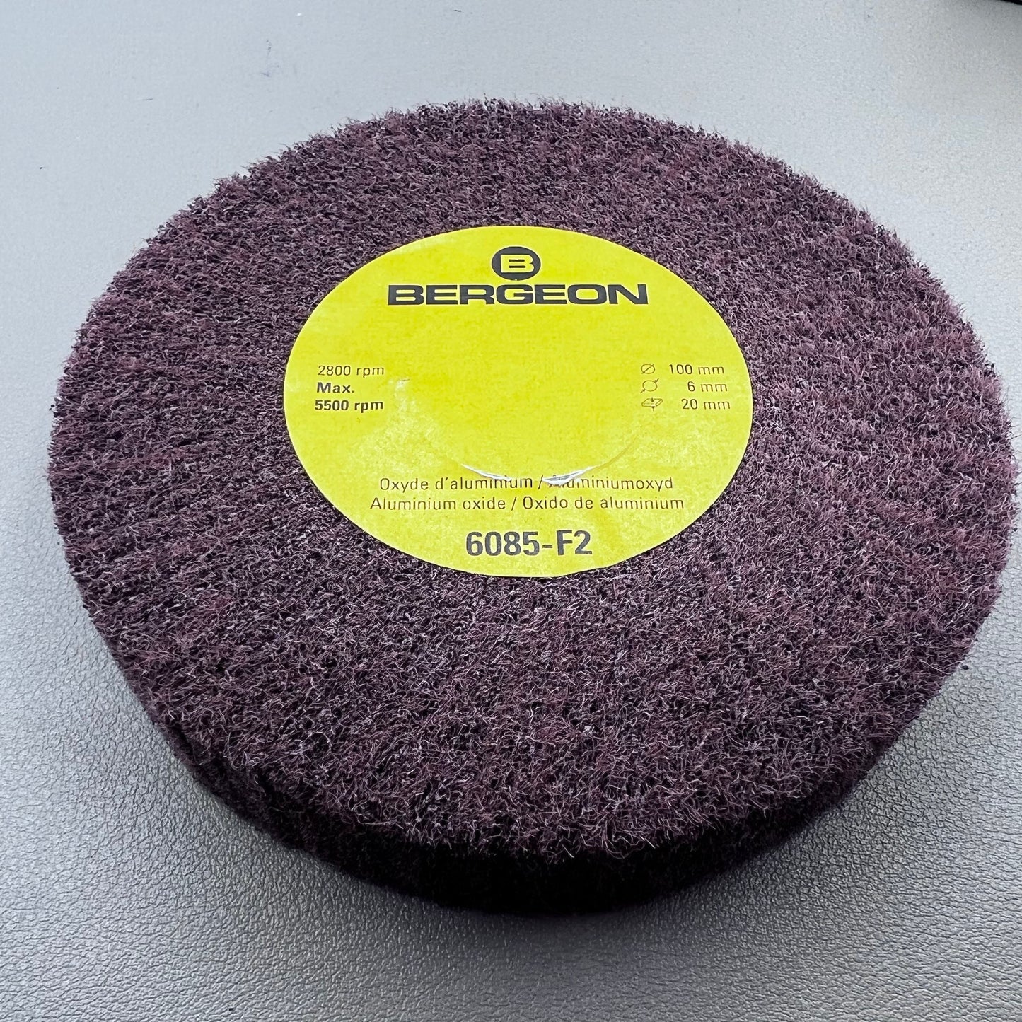 Swiss Bergeon 6085-F2 Polishing Brush Fine Grain Abrasive Wheels Aluminum Oxide