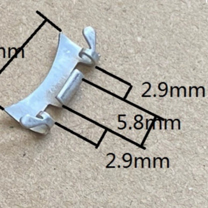 16x2.9x5.8mm Silver S/S Curved End Links Spring Bars Bracelet Watch Band Strap#1148