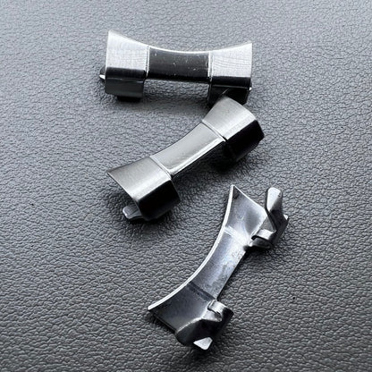 3 PIECES Stainless Steel Curved End Links Spring Bars Bracelet Watch Band Strap