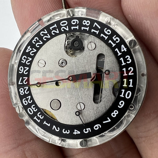 ETA C01.211 chronograph mechanical movement watch with black dial by 1853, durable and precise