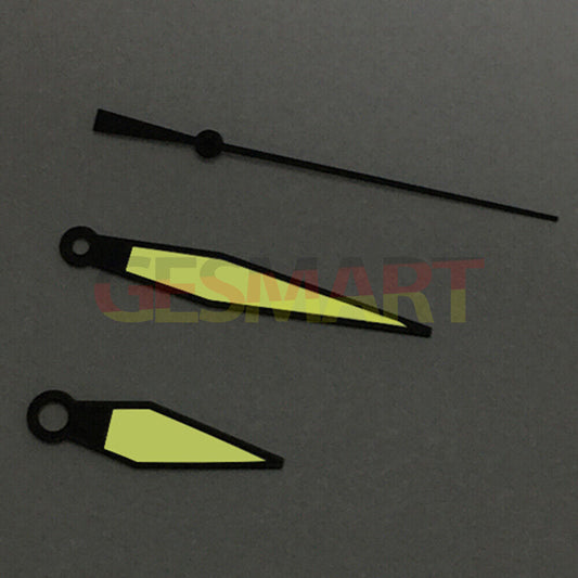 Diamond shaped orange lume watch hands for ETA2836/2846/2824/2846 movements, ideal for precise timekeeping.