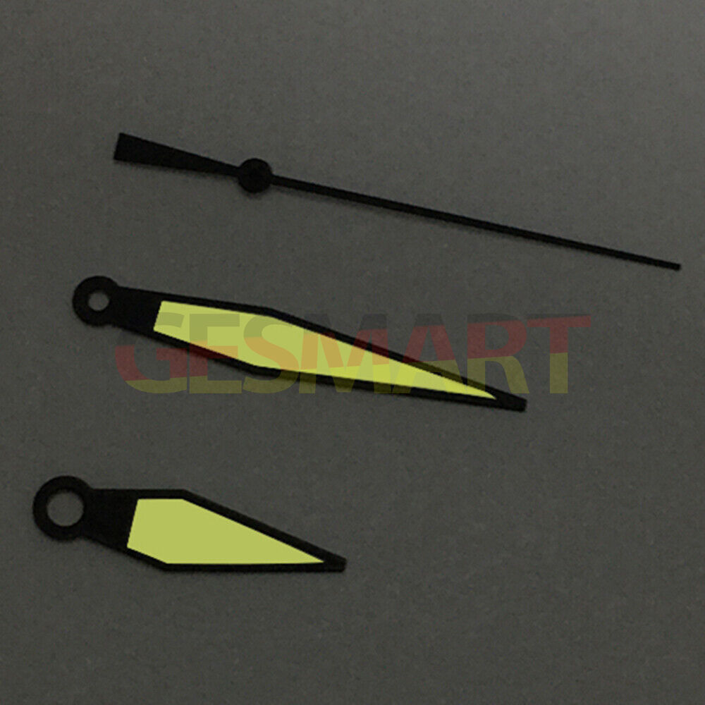 Diamond shaped orange lume watch hands for ETA2836/2846/2824/2846 movements, ideal for precise timekeeping.