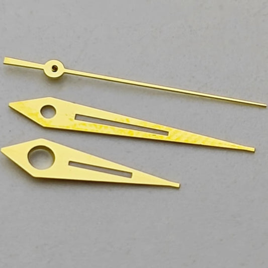8mmx12mmx12.5mm Arrow Shape Golden Lume Watch Hands Set for NH34 NH35 NH36