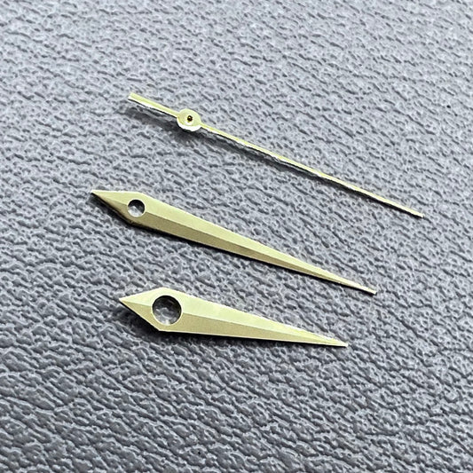 Golden Trim NO Lume Arrow Shape Watch Hands for NH35 NH36 7S26 NH70 NH72