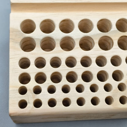46 Holes Wooden Watchmaker Tool Holder For Repair Tool Organizer Stand