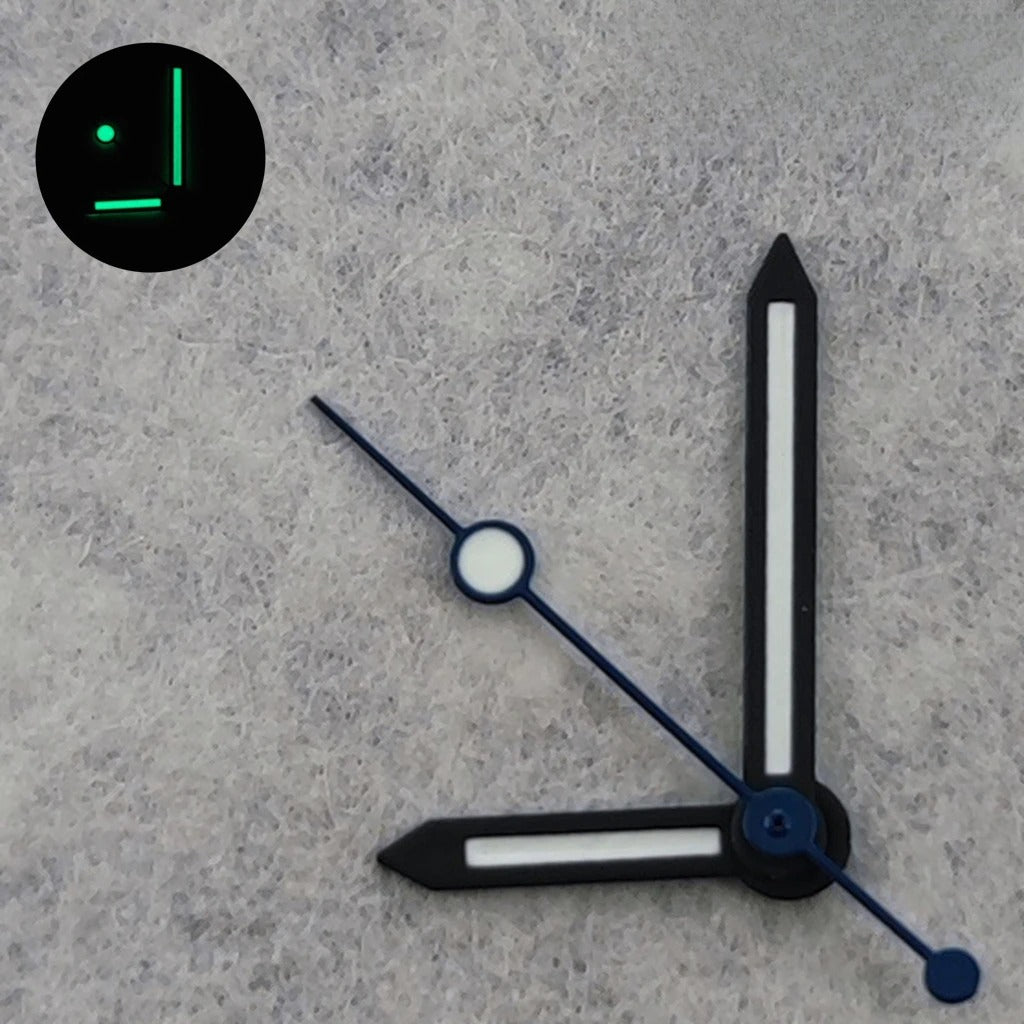 Silver/Black For NH34 NH35 NH36 NH38 7S26 4R35 4R36 Green Luminous Watches Hands