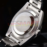 316L 40mm Men Wristwatch Sapphire Glass Waterproof Diving Blue Dial Silver Hand