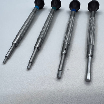 Swiss Bergeon 30081-HEX-P04 Hex Blade Screwdrivers Set of 4