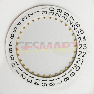 White Date Disk Wheel Date Wheel Generic for China Made/ETA 7750 Movement Date@3