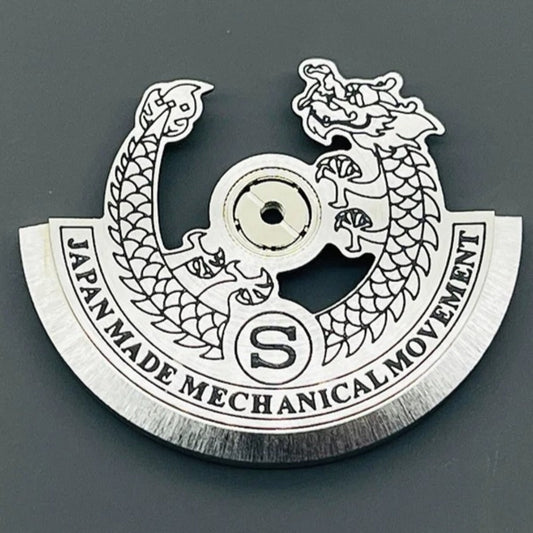 Silver Modified Dragon Shape Rotor Oscillating Weight for NH35 NH36 Movement