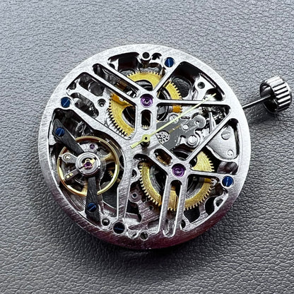 Silver Hollow Bare Balance Wheel Automatic Mechanical Movement #SL1911