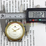 38mm TAIHANG Manual Mechanical Watch 3 Hands Silver Dial Round Case 17 Jews