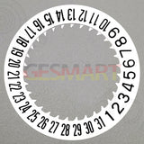 Black Font White Date Disk Wheel for NH36 Movement Date At 6 Watch Part