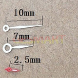 Silver+Red Trim Diamond Shape Watch Hands for Miyota 1L45 Watch Quartz Movement