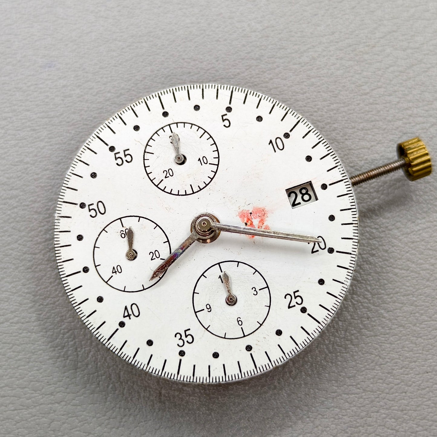 Replacement 7750 Chronograph Movement Small Second@3/6/9 Single Date