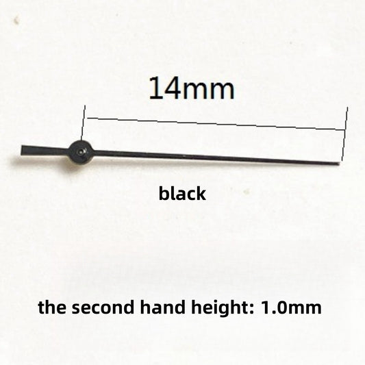 Set of 3 black 14mm watch hands for Lady Seagull ST6 automatic mechanical movement.