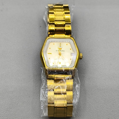 33mm Diamond Shanghai Made Manual Mechanical Golden Watch 17 Jews Single Calendar