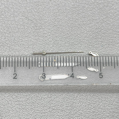 14mm Green Lume Silver Trim Watch Hands for OS10 OS60 OS80 Movement Watch Part
