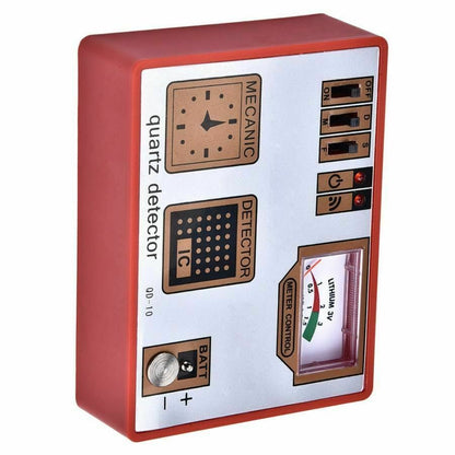 QD-10 Quartz tester, compact watch tool for demagnetizing and battery testing.