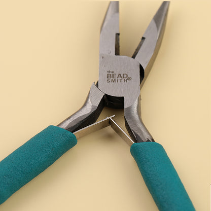 Three-piece plier set with side cutting, round, and flat halfround tips in branded carrying case